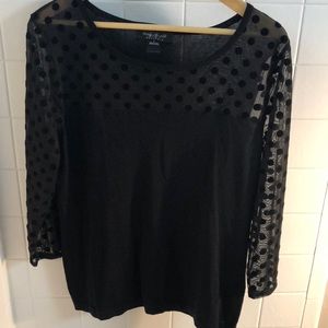 August Silk black top